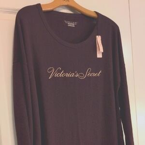 Victoria's Secret Purple Sweatshirt with Pink Logo